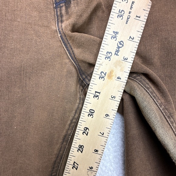Vintage Carhartt Canvas Pants Mens 34x32 WU182 Chesnut Brown Faded NWT NOS READ - Picture 8 of 12